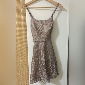 Black and rose cocktail dress